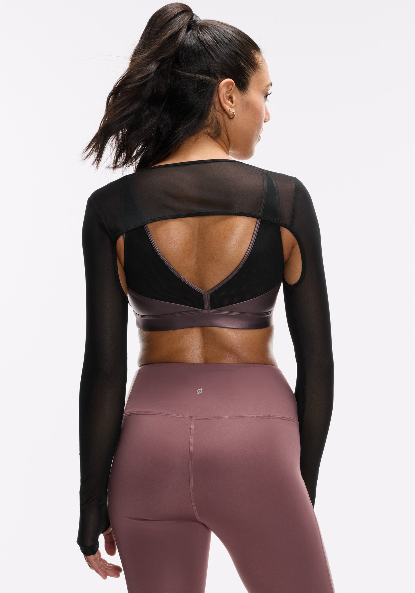 Mesh Shrug V-Back Bra